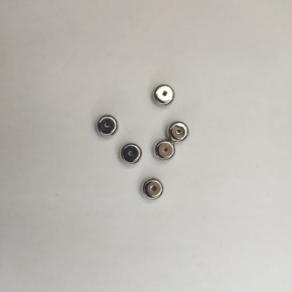 Smooth Spacer Acrylic Beads 8mm Polished White and Gold 200pcs