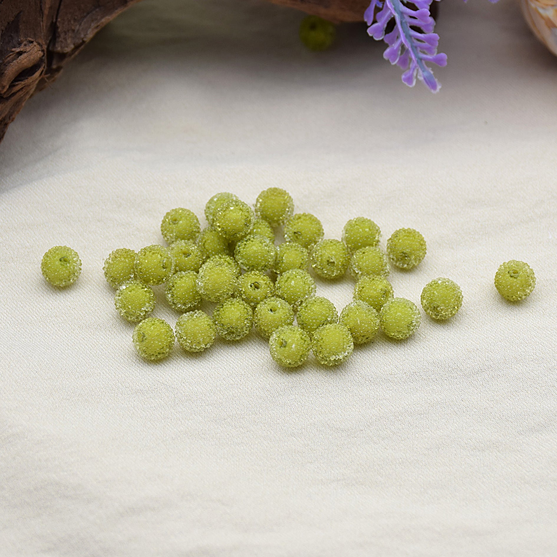 Jelly Sense Resin Beads 8mm Translucent Frosted Colorful 20pcs 4