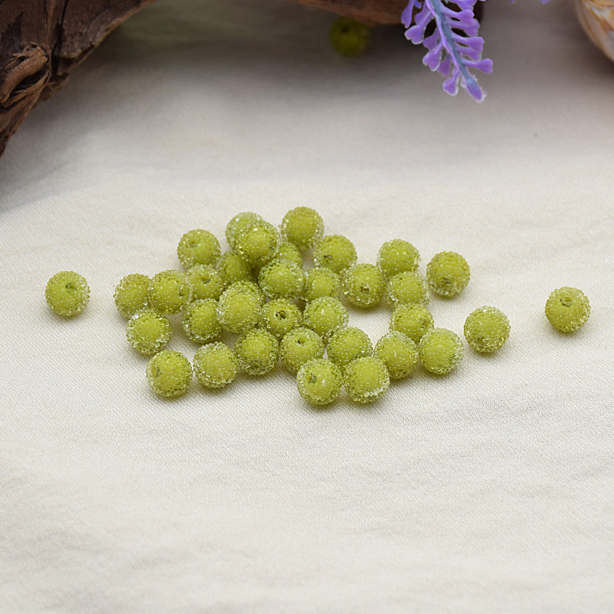 Jelly Sense Resin Beads 8mm Translucent Frosted Colorful 20pcs 4