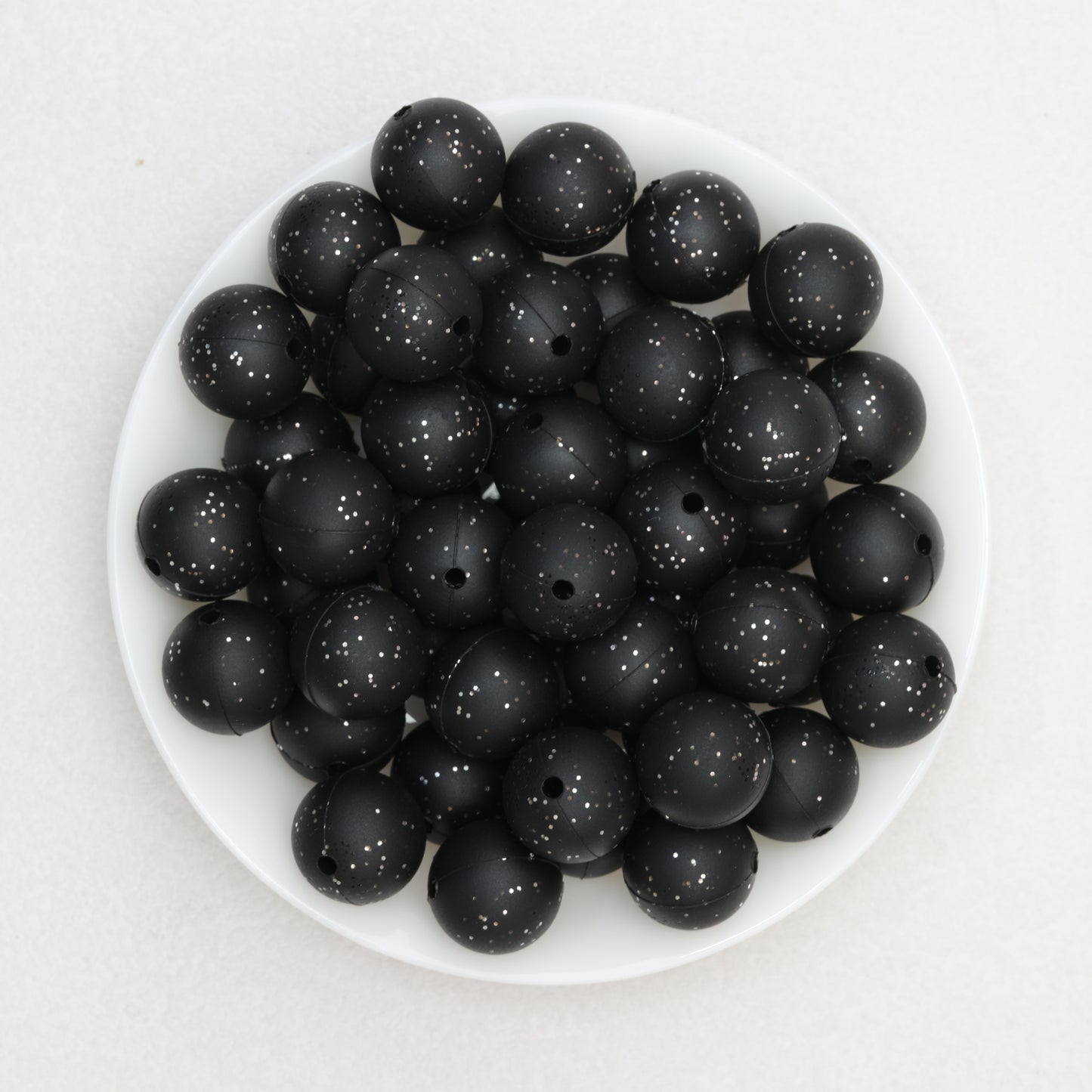 15mm Glitter Silicone Round Beads with 2.5mm Hole 50pcs 11