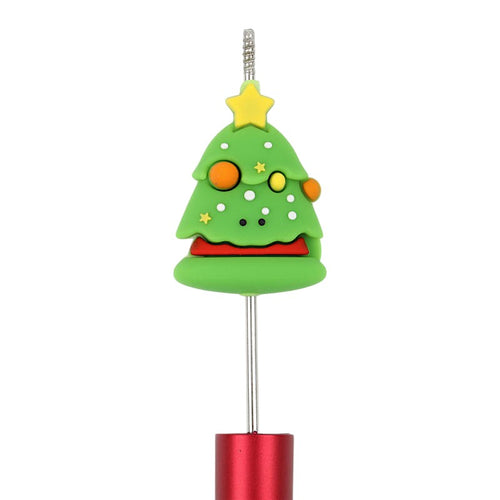 Silicone 3D Focal Beads Christmas Tree Layered Ornaments Star 20pcs 2