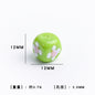 Colorful 12mm Square Glass Flower Beads 10pcs 6