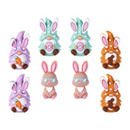 Silicone 3D Focal Beads Easter Bunny Wearing Glasses 20pcs 7
