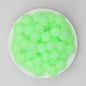 Glow in the Dark 15mm Round Silicone Beads 50pcs - 7 Cyan to Green