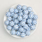 15mm Patterned Silicone Round Beads Geometric Printed Designs 50pcs 5