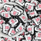 Ghost Theme Silicone Focal Beads White Pink 20pcs