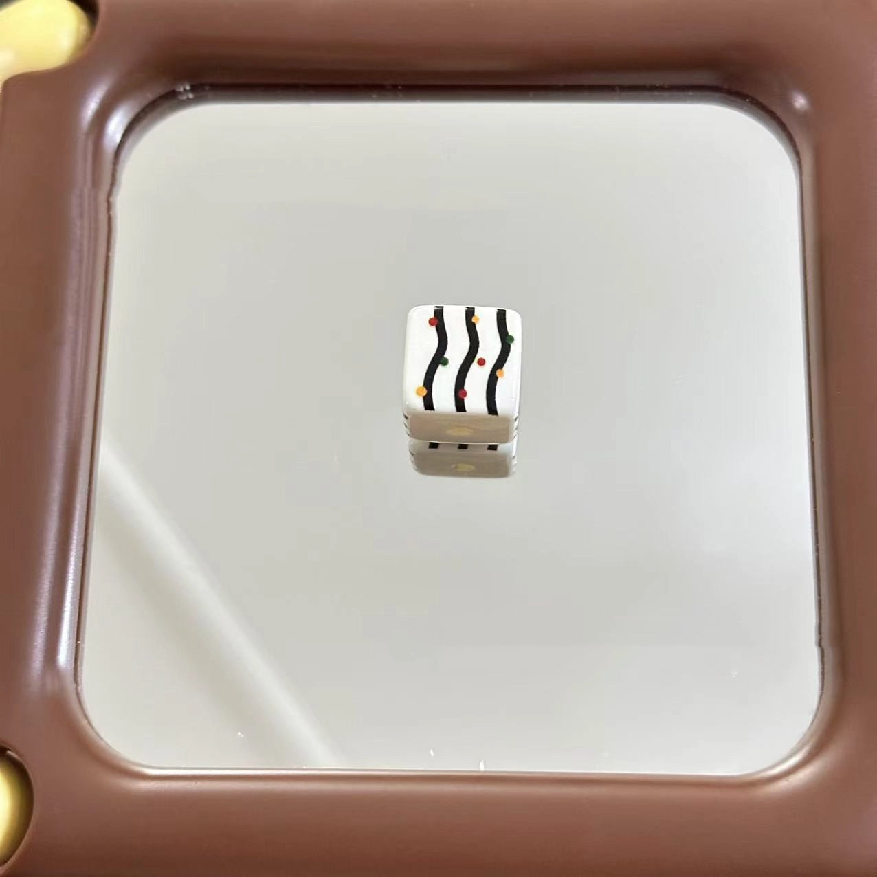 Striped Kitten Square Acrylic Beads 14mm Playful Designs 10pcs 5
