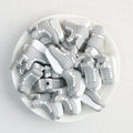  3D Grey Black Ice Skates Silicone Focal Beads 20Pcs 3