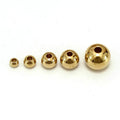 Brass Round Metal Beads 2-10mm Smooth Polished Gold Tone 100pcs 2