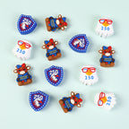USA 250th Anniversary Silicone Focal Beads Patriotic Shapes 3D 20pcs 3
