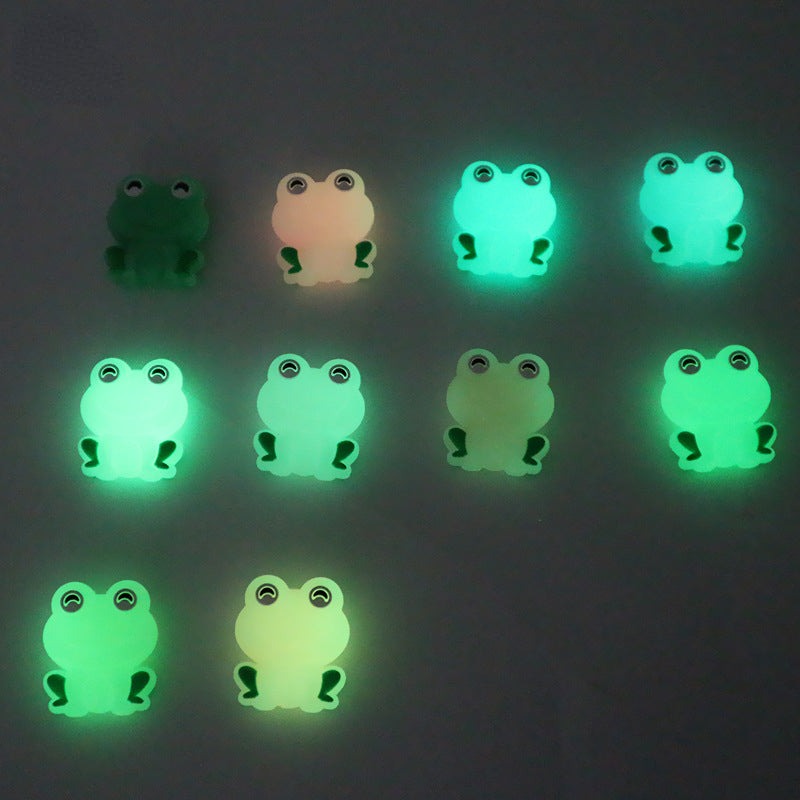 Silicone Focal Beads Frog Smiling Face Sitting Pose 10pcs 16
