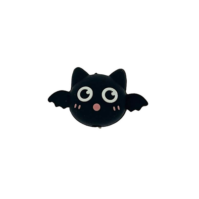 Silicone 3D Focal Beads Bat Halloween Wide Eyed Detail 1 pcs 3