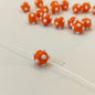 Lampwork Glass Beads Sea Urchin 11mm Handmade Polka Dotted 14pcs 10