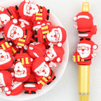3D Full Body Red Santa Claus Silicone Focal Beads