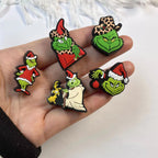 Silicone Focal Beads Grinch Santa Hats Leopard Print 20pcs 2