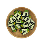 Silicone Focal Beads Money Bag Creamy Sack Green Bills 20pcs 2