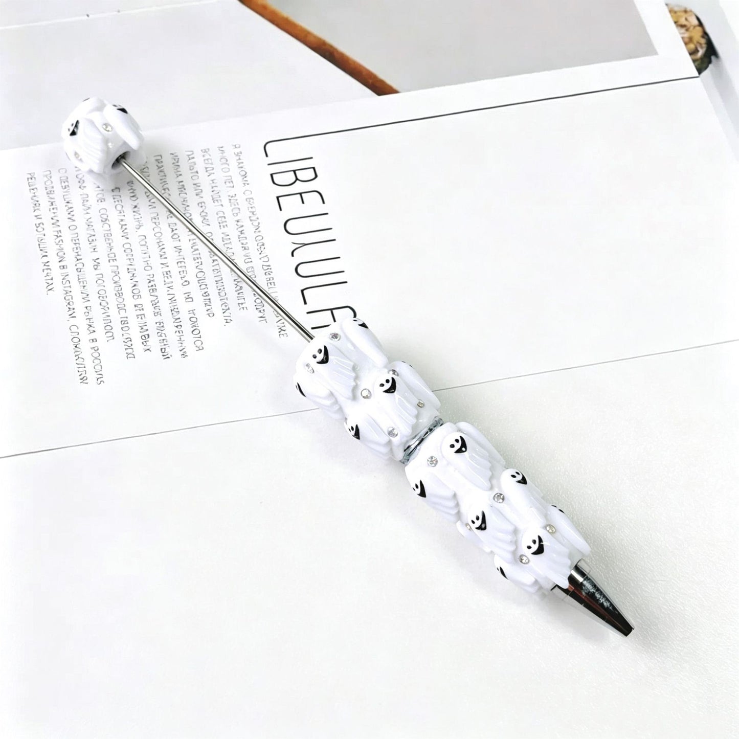 Halloween Elements Pumpkin Rhinestones Beadable Pen 7