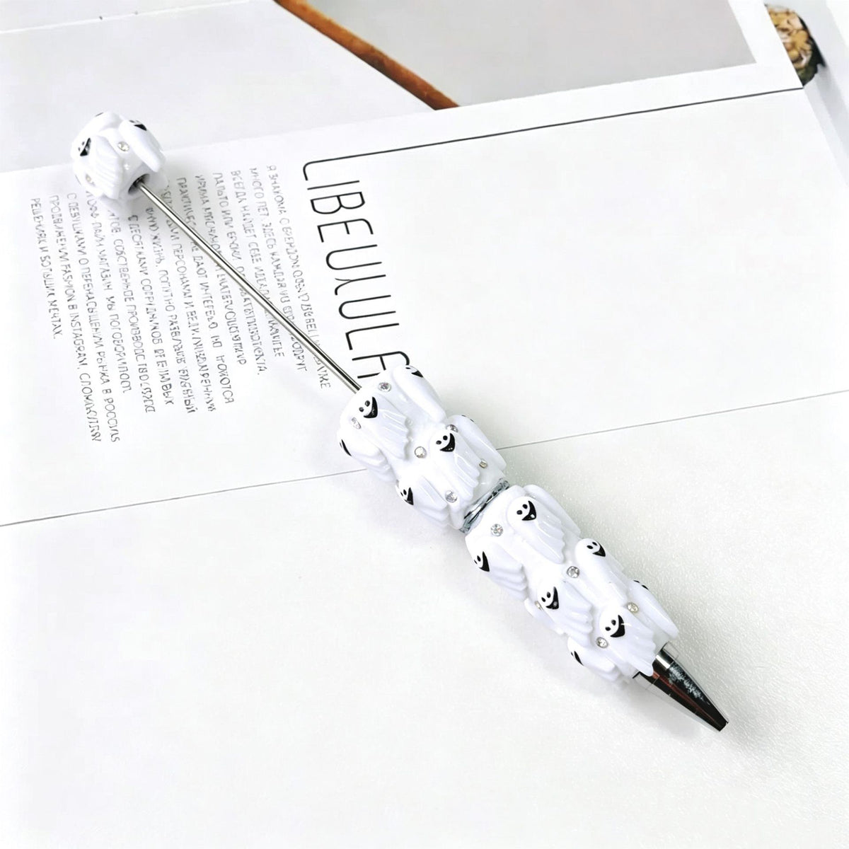 Halloween Elements Pumpkin Rhinestones Beadable Pen 7
