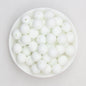 Glow in the Dark 15mm Round Silicone Beads 50pcs - 13 White to Green
