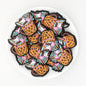 Orange Leopard Print School Supplies Silicone Focal Beads 20pcs 2
