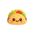 Silicone 3D Taco Focal Beads Camel Color 20pcs 6