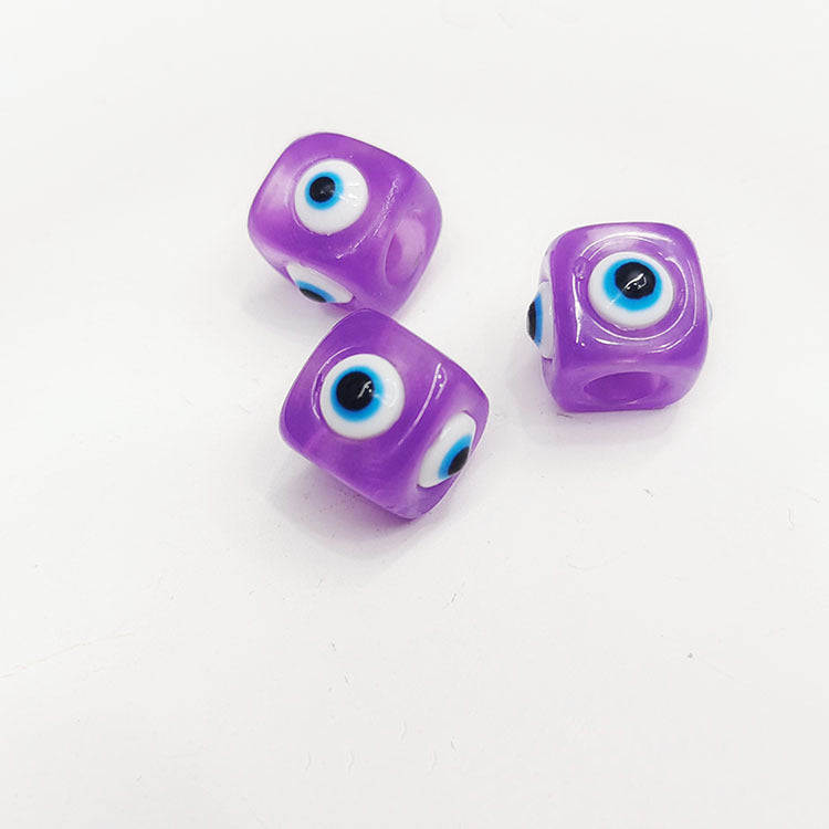 Evil Eye Resin Tube Beads 12mm Glossy Colorful 20pcs 5
