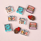 Silicone Focal Beads Dog Mom Leopard Print Paw Patterns 1 pcs 2