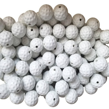 Golf Ball Texture Bubblegum Acrylic Beads 20mm 20pcs 2