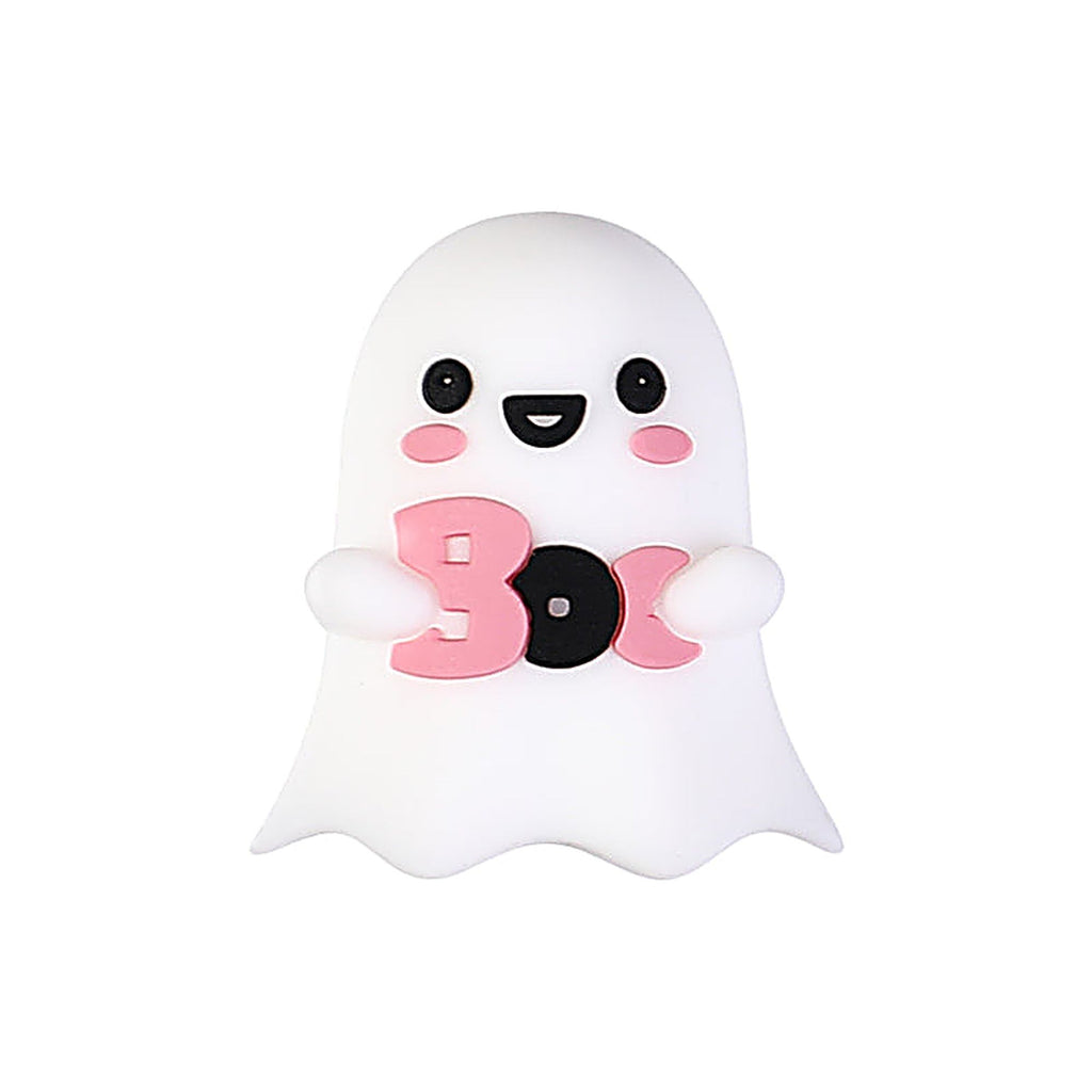 Silicone Halloween 3D Focal Beads Spooky Characters 20pcs - Boo Ghost