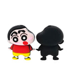 Silicone 3D Focal Beads Crayon Shin Chan Expressive Face Front Facing
