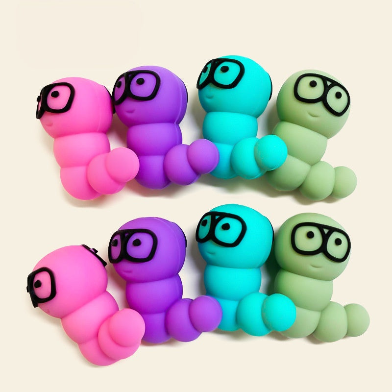 Silicone 3D Focal Beads Caterpillar Segmented Body Glasses 20pcs