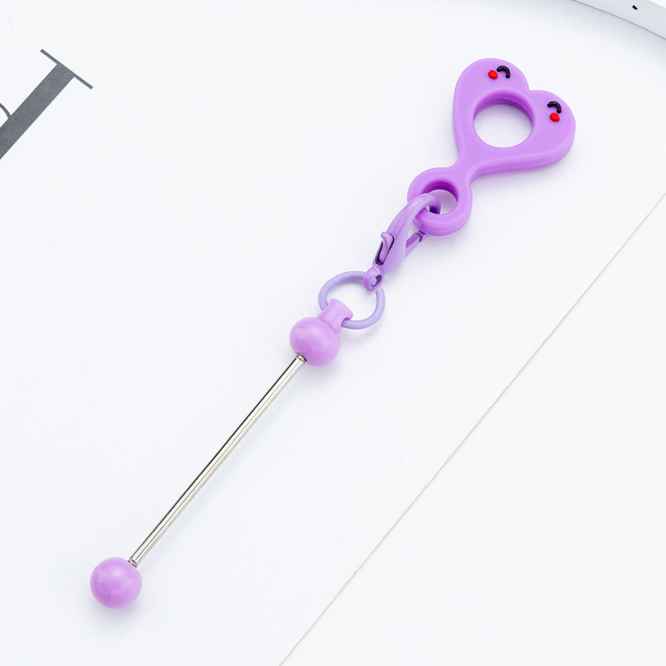 Beadable Cup Charms Smiley Heart-shaped