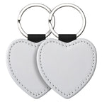 Sublimation Blank Keychain White Metal Ring Multiple Shapes 13