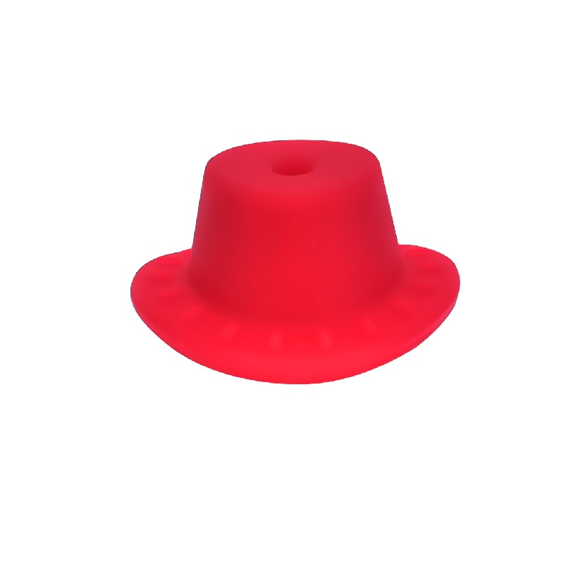 Silicone Focal Beads Cowboy Hat Embossed Brim Matte Colors 20pcs 19