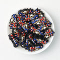 Independence Day Truck Silicone Focal Beads  20pcs