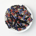 Independence Day Truck Silicone Focal Beads  20pcs