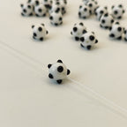 Lampwork Glass Beads Sea Urchin 11mm Handmade Polka Dotted 14pcs 12