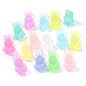 3D Bunny Glass Beads 14x24mm Translucent Pastel Mixed 30pcs 5