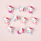 Silicone 3D Focal Beads Nurse Cat Wearing Nurse Hat 20pcs 6