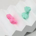Bow Shape Silicone Beads with Vertical Hole 20pcs