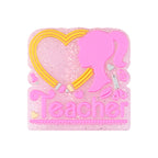 Silicone Focal Beads Teacher Glittery Hearts Ponytail 20pcs 2