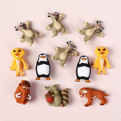 Silicone 3D Focal Beads Penguins Of Madagascar Animated Characters 20pcs 3
