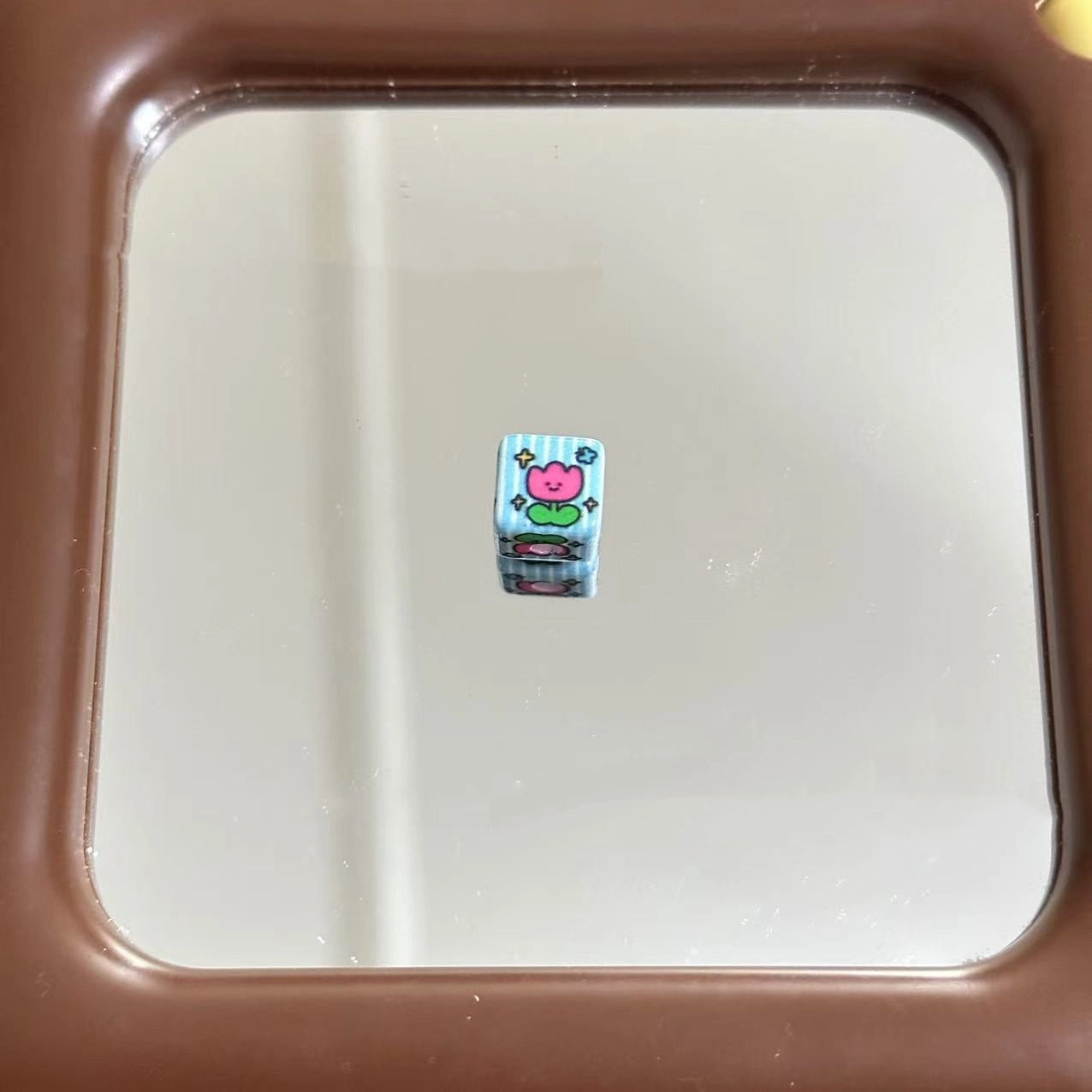 Tulip Cat Acrylic Square Beads 10mm Cute Cartoon Pastel 20pcs 6