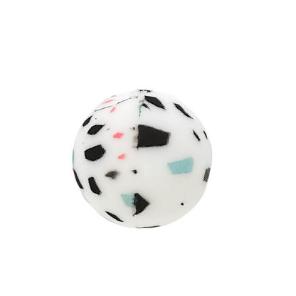 15mm Silicone Beads Terrazzo Print Multi Color 50pcs 3