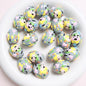 Hand-Painted Dinosaur Egg Acrylic Beads 16x24mm Colorful 5pcs 4
