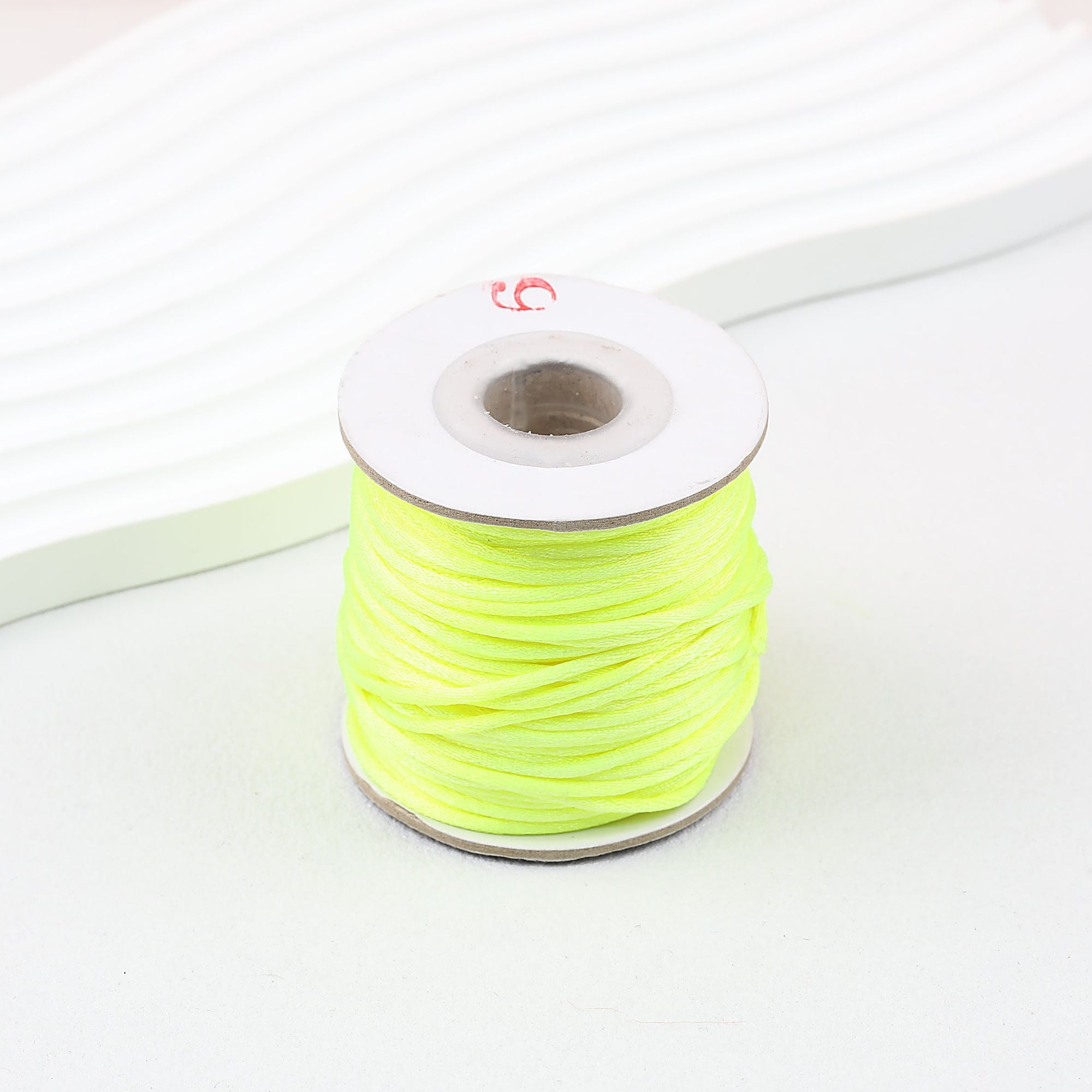 Nylon String Beading Cord 2mm Diameter Gold 38 Yards - #14 Fluorescent Green
