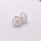 Acrylic Spacer Beads 14mm Crackle Large Hole 50pcs - Transparent