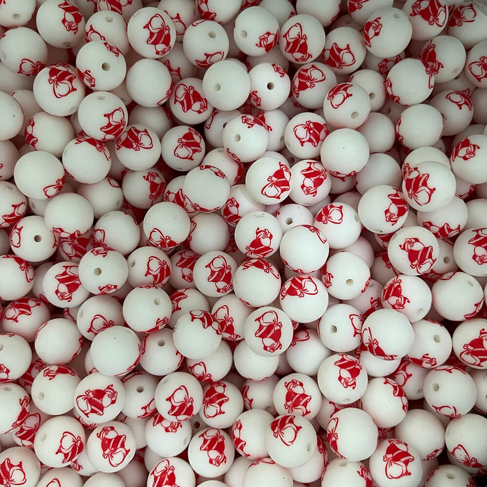 26 Christmas Printed Silicone beads