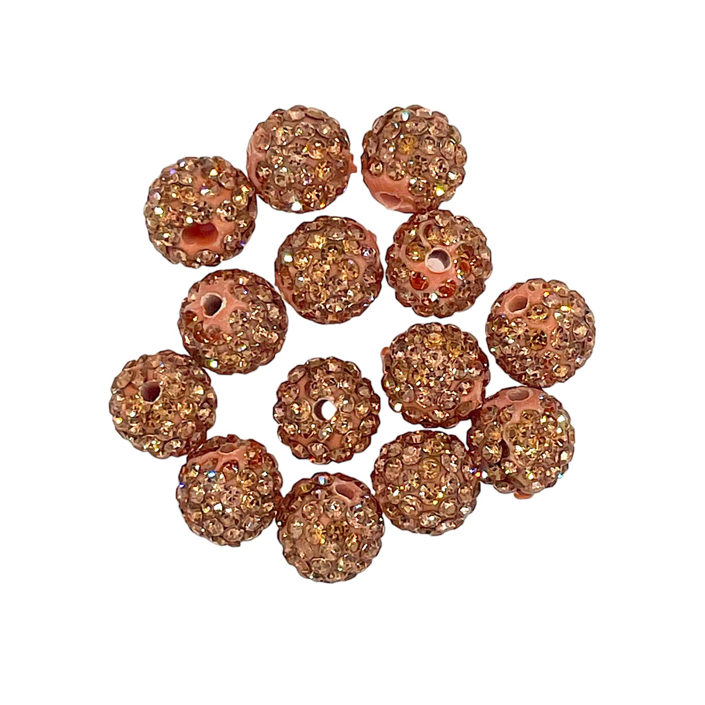Clay Ball Rhinestone Beads 6mm Disco Sparkle 50pcs