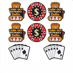 Silicone Focal Beads Casino Slot Machine 777 Crown Design 20pcs